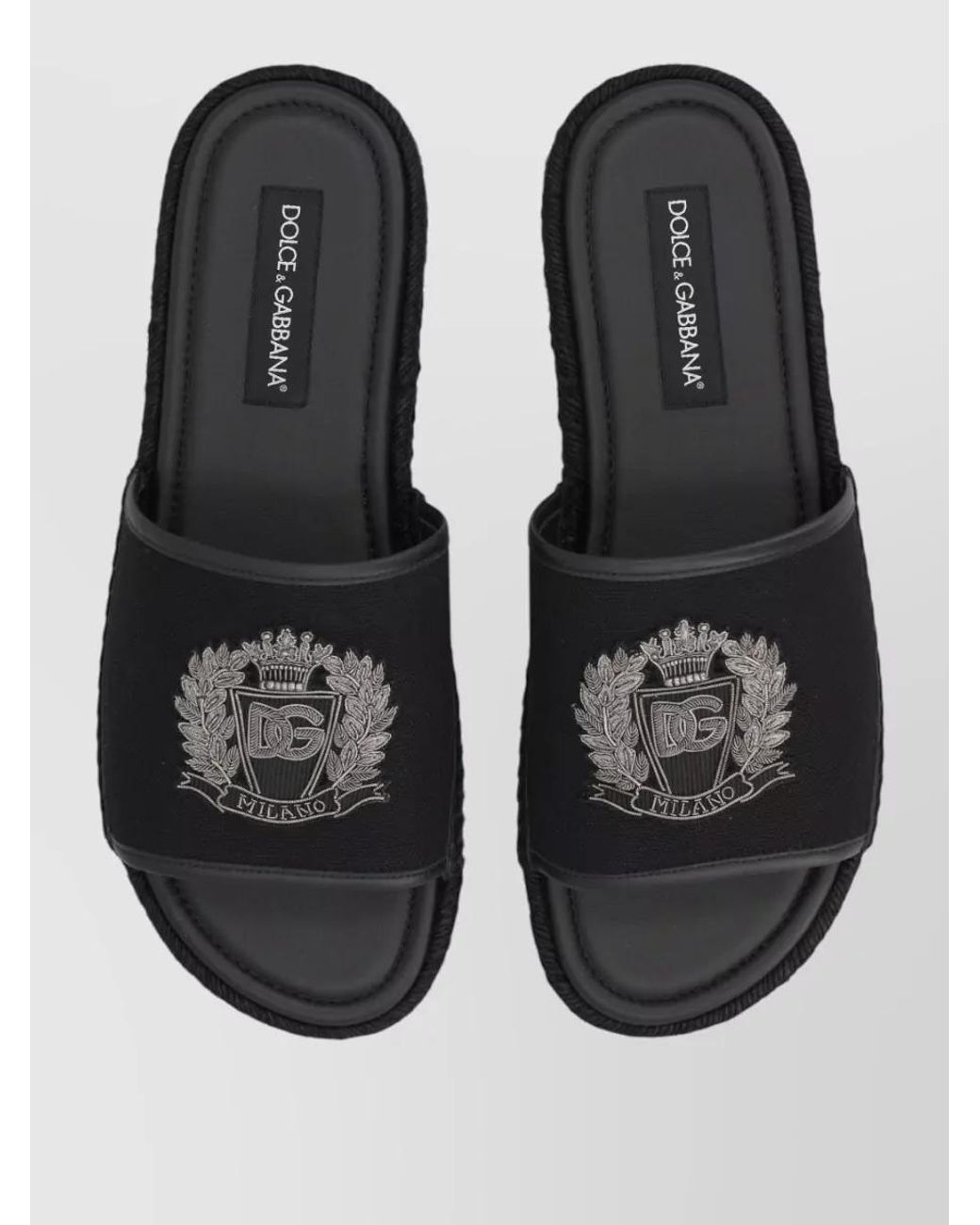 Dolce & Gabbana Gray Logo-Detail Espadrilles for men