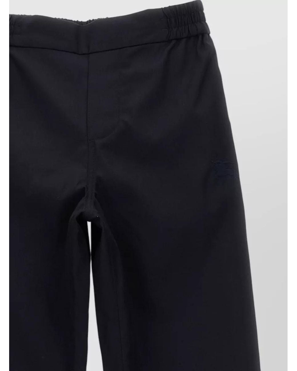 Burberry Blue Cotton Blend Straight-Leg Pants