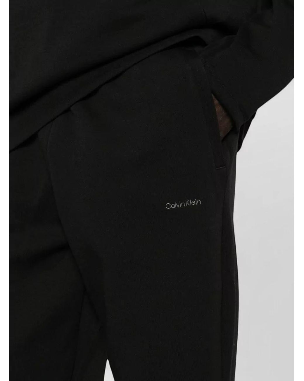 Calvin Klein Black Logo-Print Track Pants for men