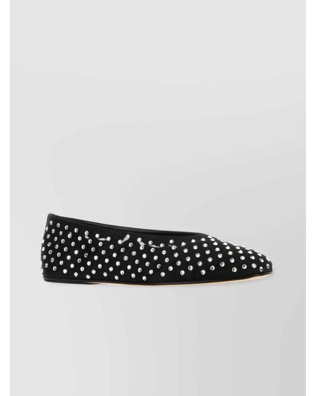 Magda Butrym Black Satin Ballerina Shoes