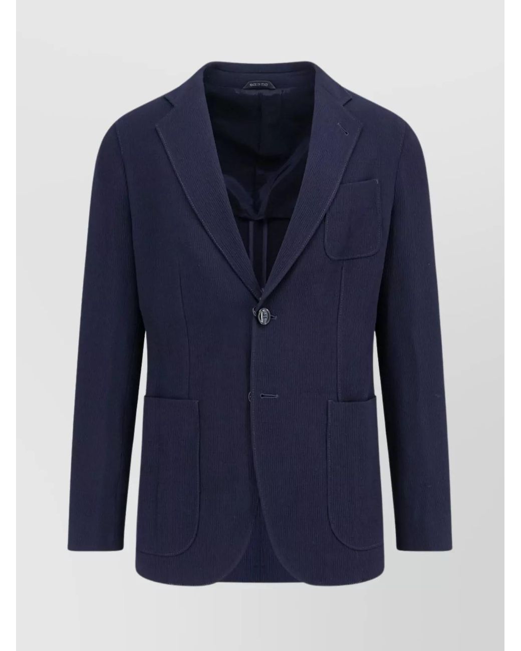 Giorgio Armani Blue Virgin Wool And Viscose Single-Breasted Blazer for men