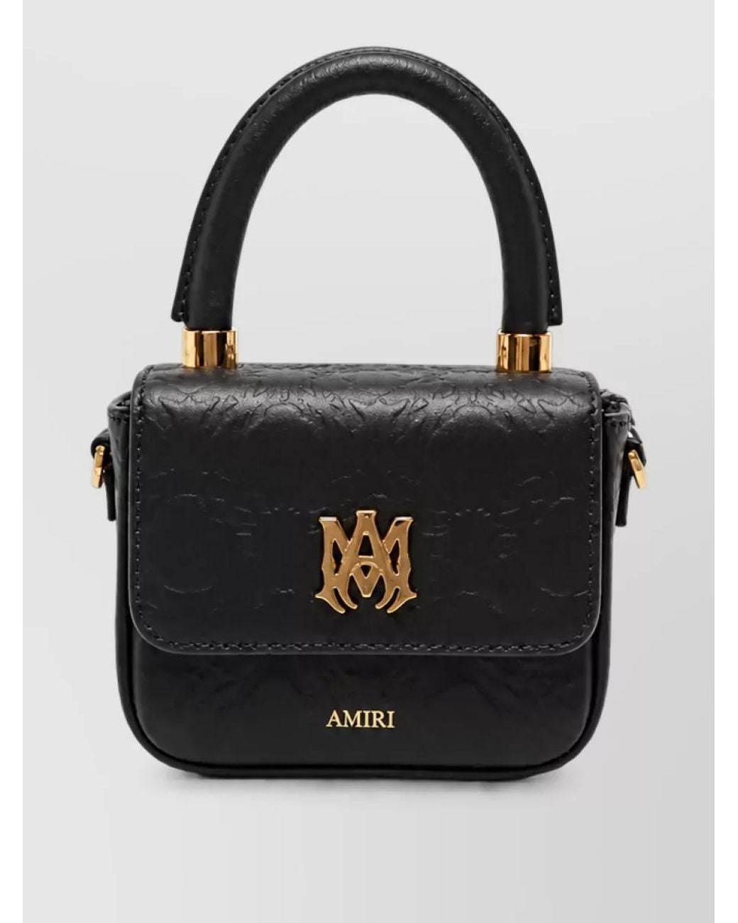 Amiri Black Leather Nano Shoulder Bag