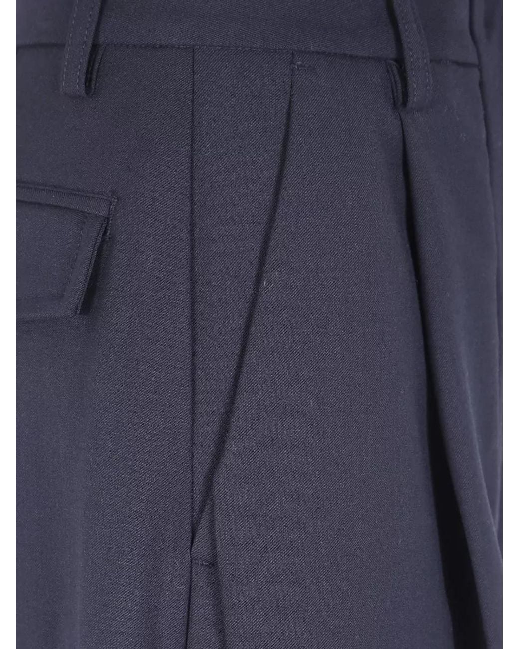 Thelatest Blue High-Rise Wide-Leg Suit Trousers