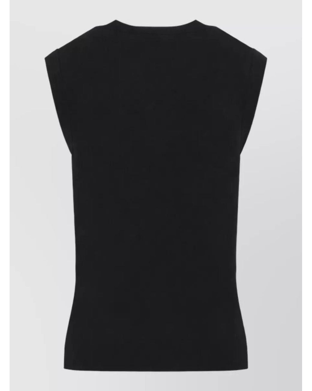 Studio Nicholson Black Cashmere Wool Sleeveless Crew Neck Knit Vest