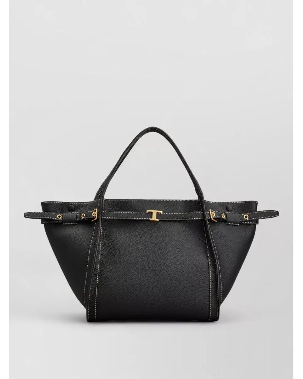 Tod's Black T Timeless Small Leather Tote Bag