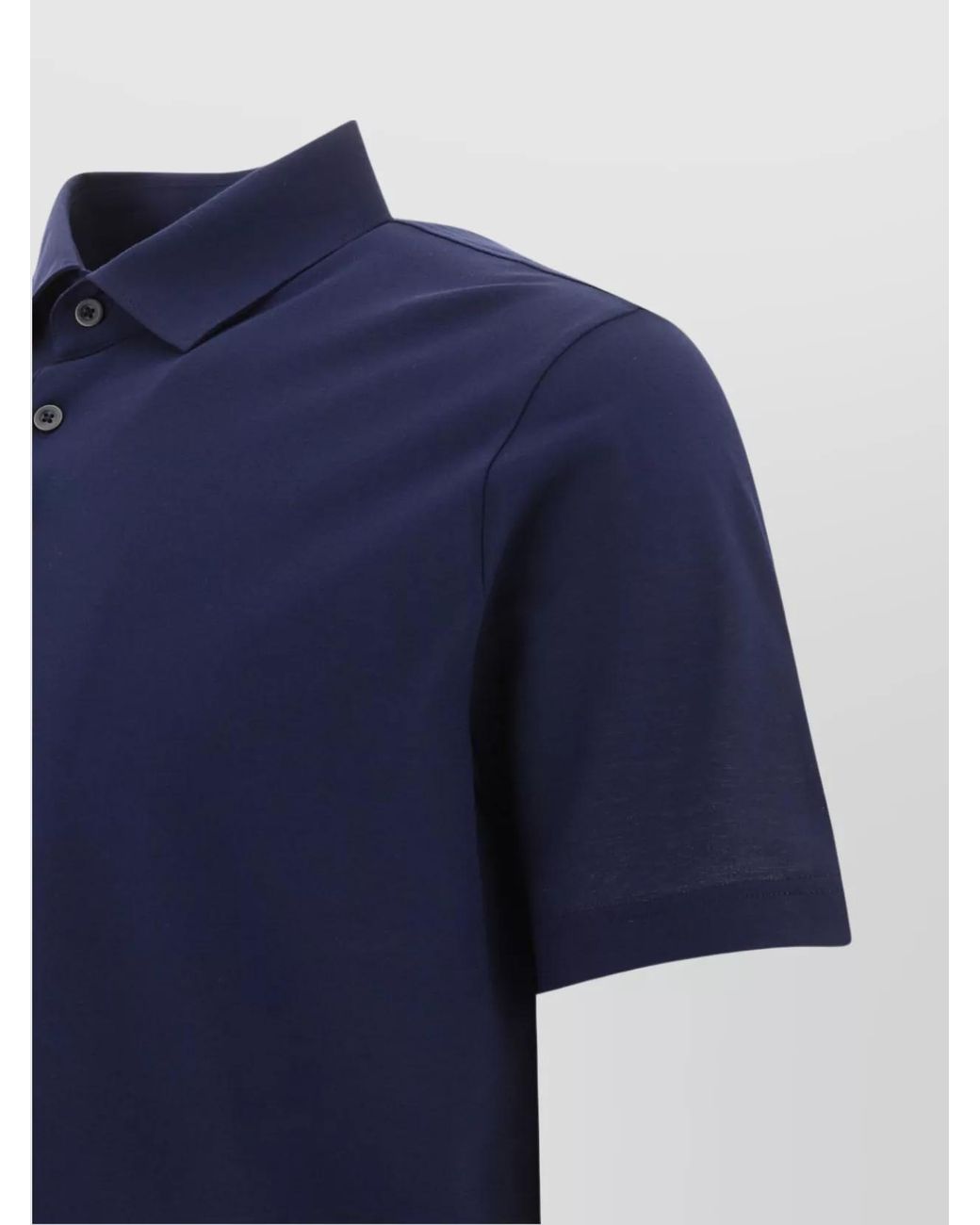 Herno Blue Cotton Short-Sleeve Polo Shirt for men