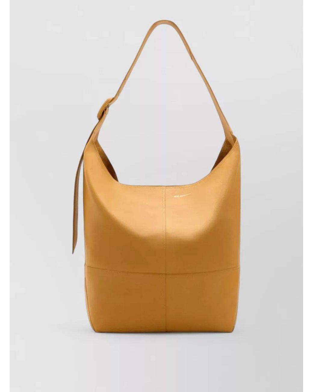 AMI Orange Leather Shoulder Bag