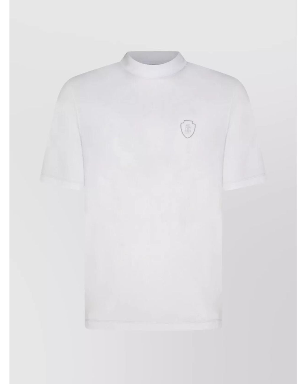 Brunello Cucinelli White Crew Neck Short-Sleeve T-Shirt for men