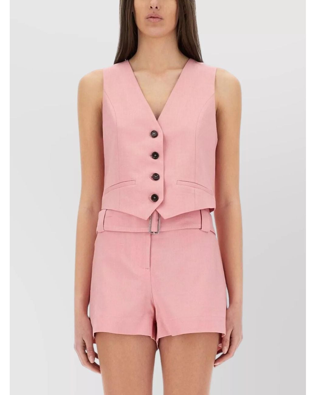 MSGM Pink Cropped Vest