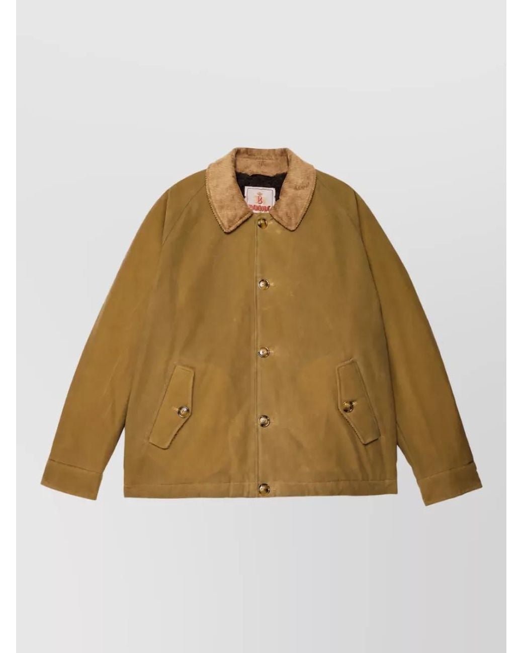 Baracuta Natural Waxed Cotton Regular-Fit Single-Breasted Coat for men