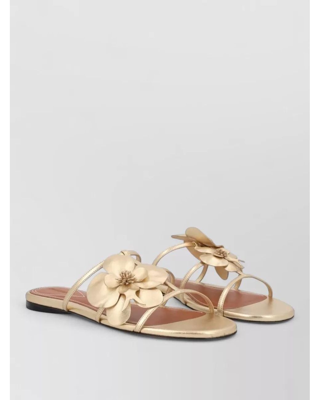 Zimmermann Natural Leather Asymmetric Slides
