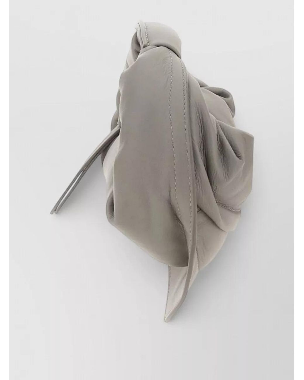 FEDERICO CINA Gray Calfskin Mini Crossbody Bag