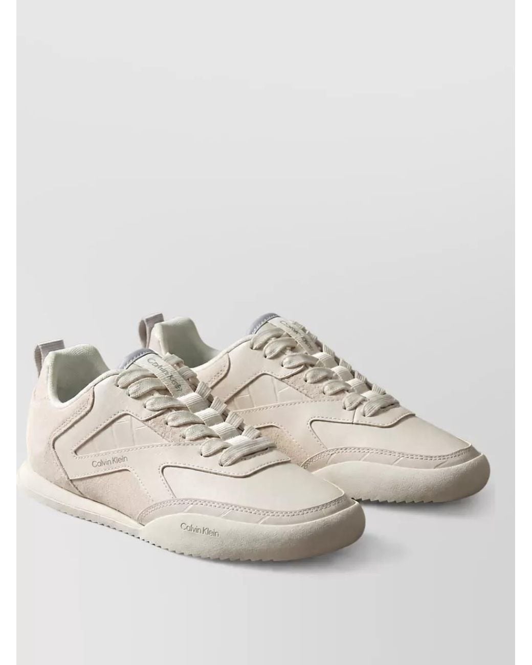 Calvin Klein Natural Leather Lace-Up Shoes