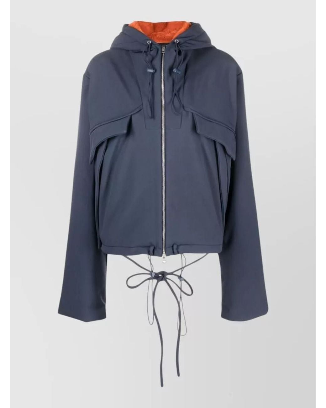 OTTOLINGER Blue Hooded Bomber Jacket