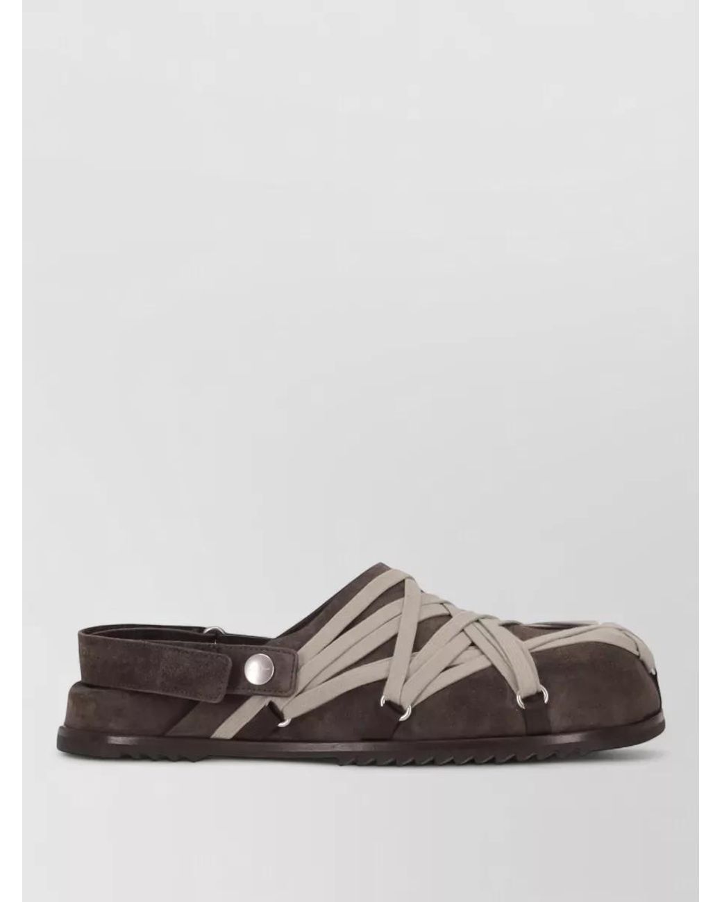 Rick Owens White Leather Sandals
