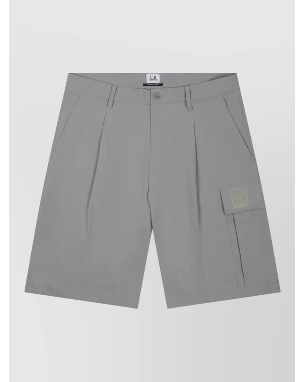 C P Company Gray Cargo Shorts for men