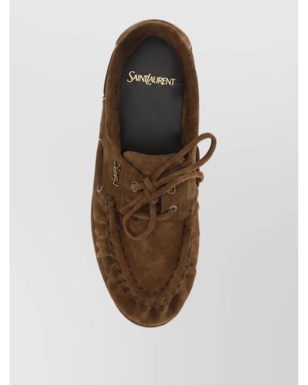 Saint Laurent Brown Suede Leather Mules