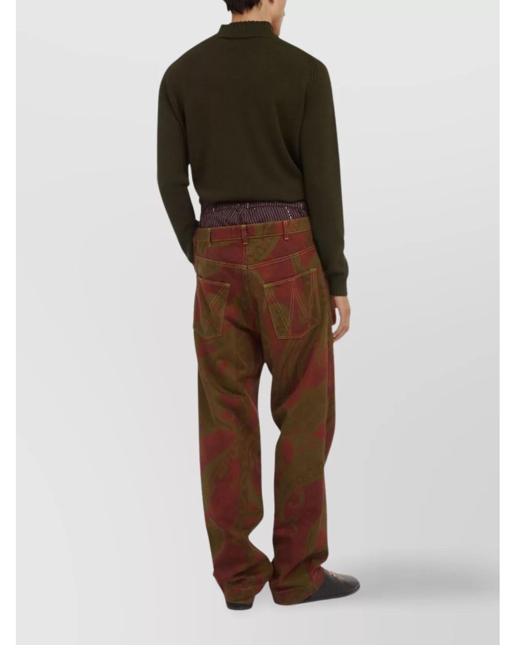 Vivienne Westwood Green Virgin Wool High Neck Long-Sleeve Jumper for men