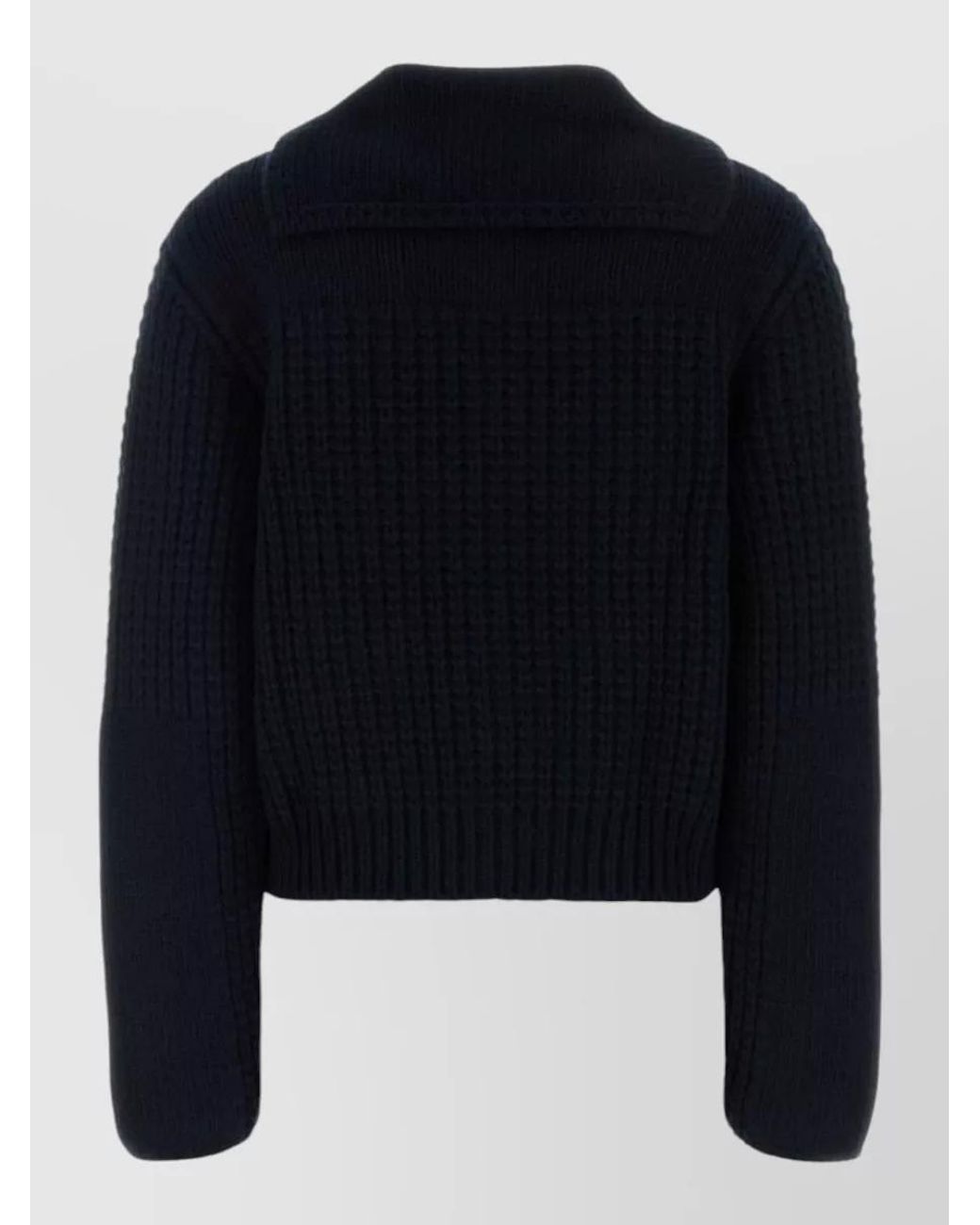 Ferragamo Blue Cashmere Wool Fitted Jacket