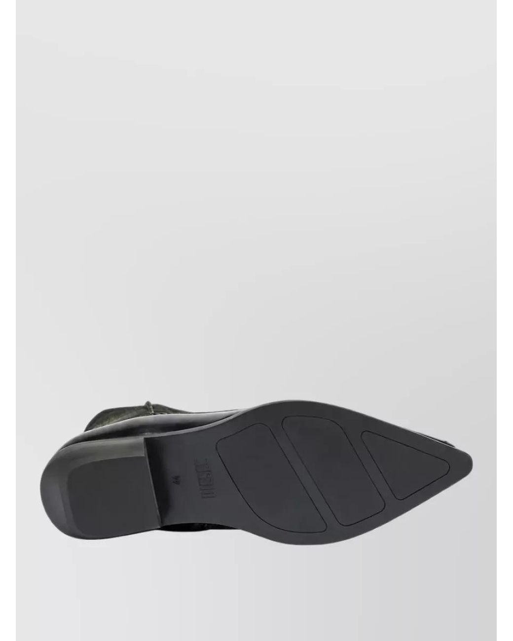 DIESEL Black Leather Ankle Boots for men