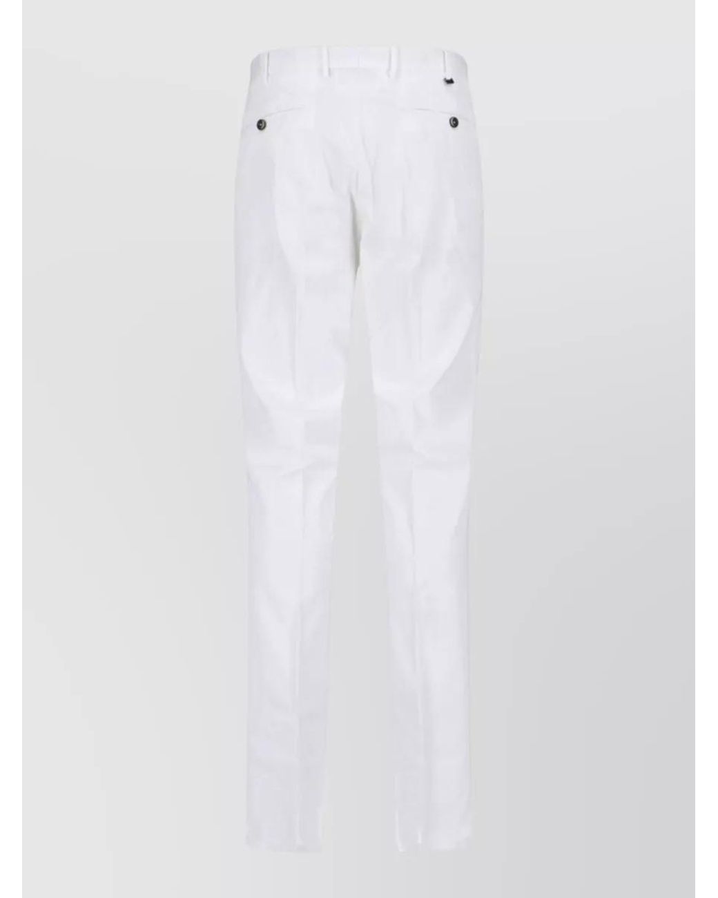 PT Torino White Straight-Leg Trousers for men