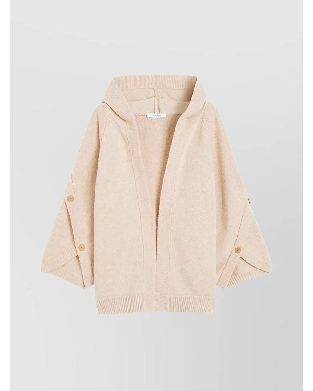 Max Mara Natural Cashmere Wool Cardigan
