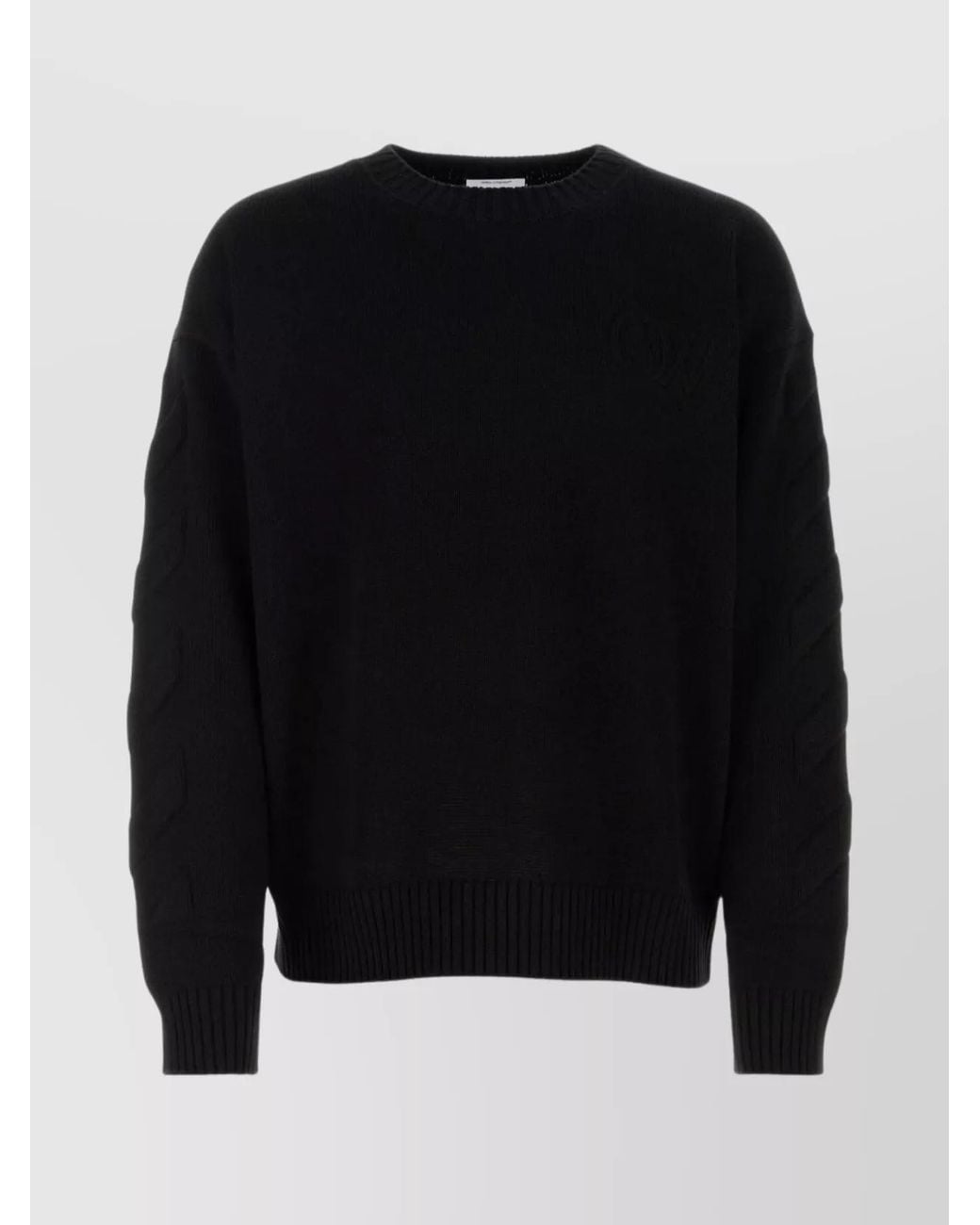 Off-White c/o Virgil Abloh Black Ribbed Oversized Sweater for men