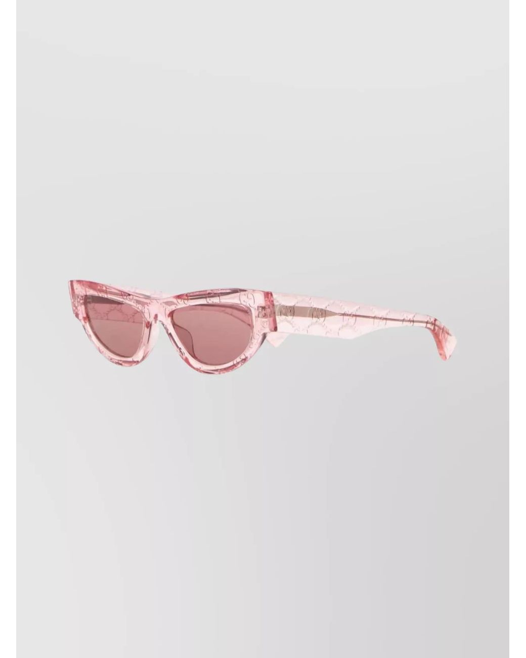 Gucci Pink Embossed Acetate Cat-Eye Sunglasses