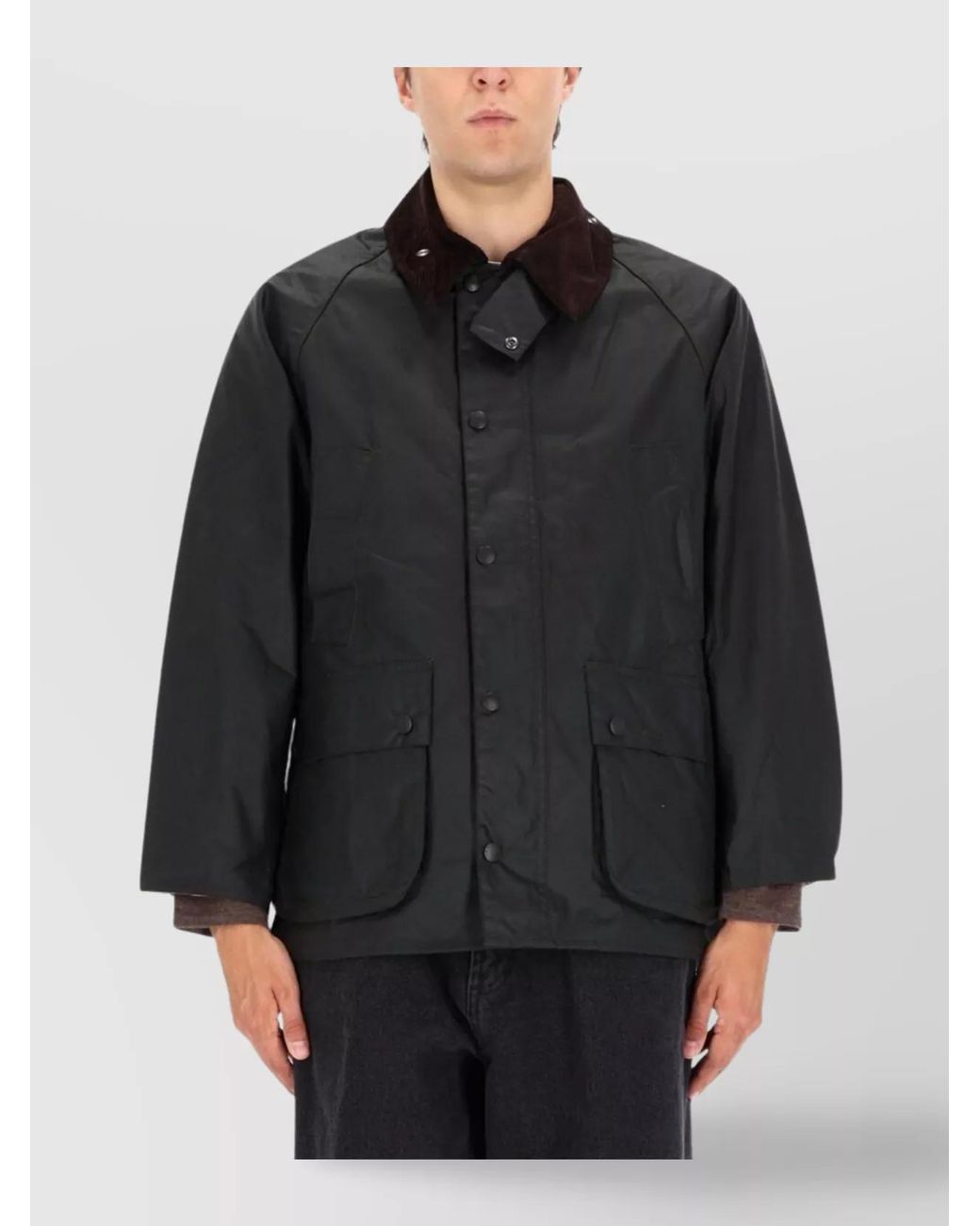 Barbour Black Waxed Cotton Jacket for men