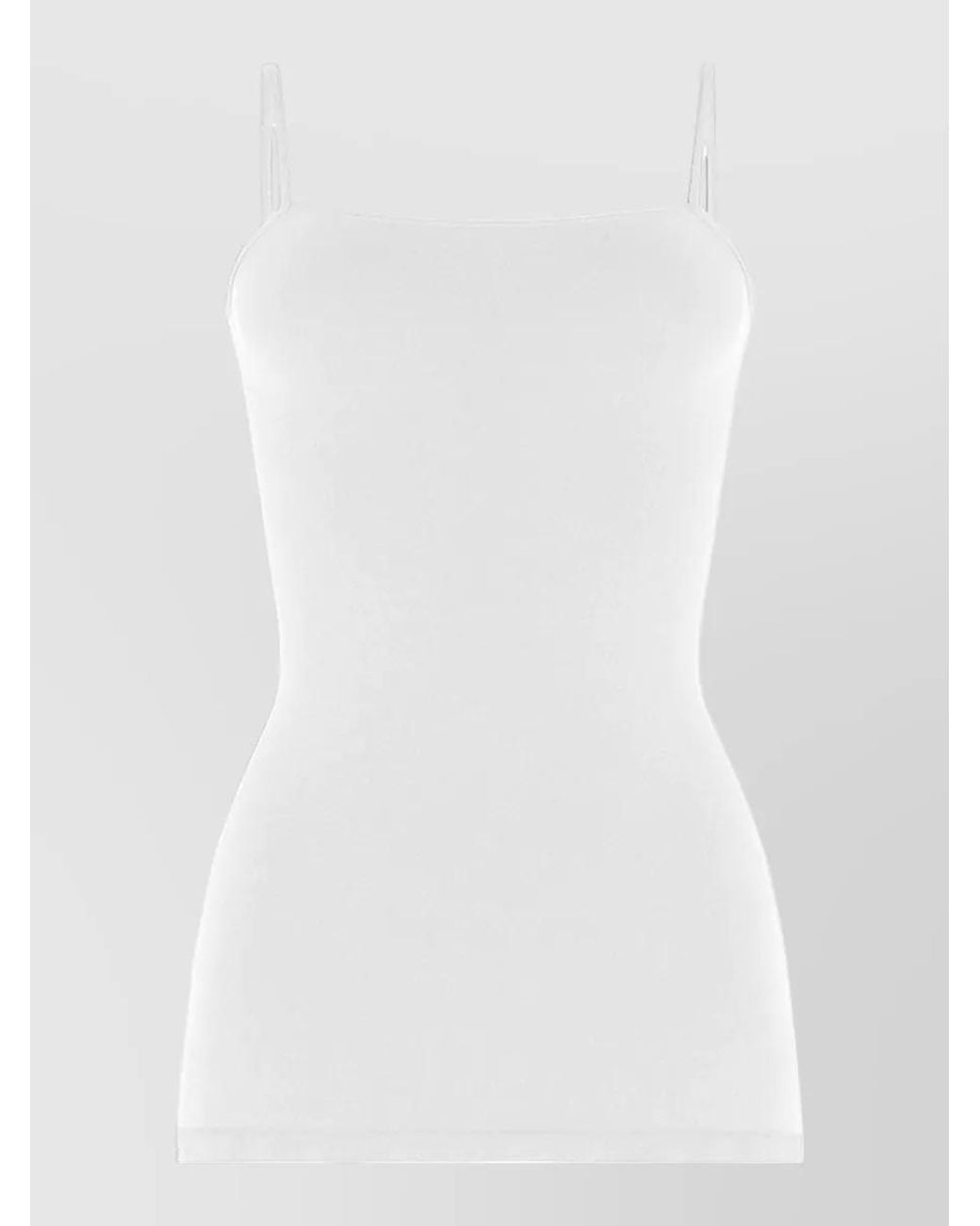 Wolford White Aurora Hawaii Cotton Tank Top