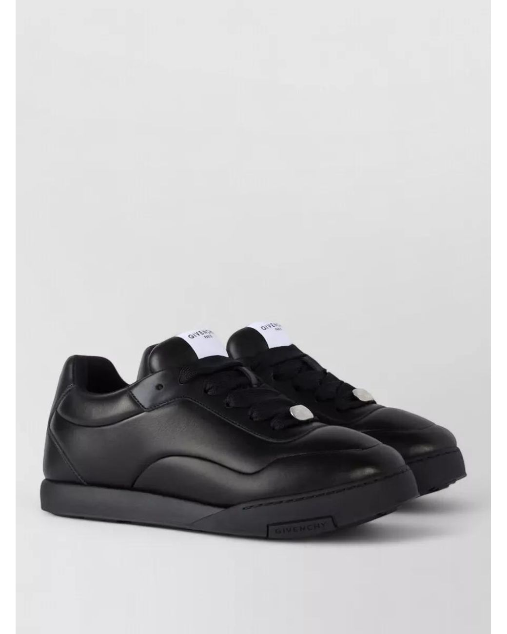 Givenchy Black Leather Low-Top Sneakers for men