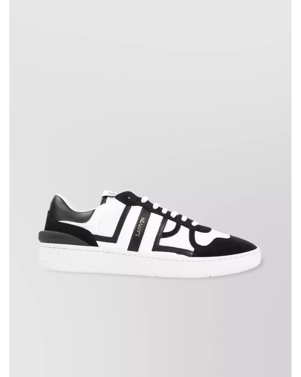 Lanvin White Leather Low-Top Sneakers for men