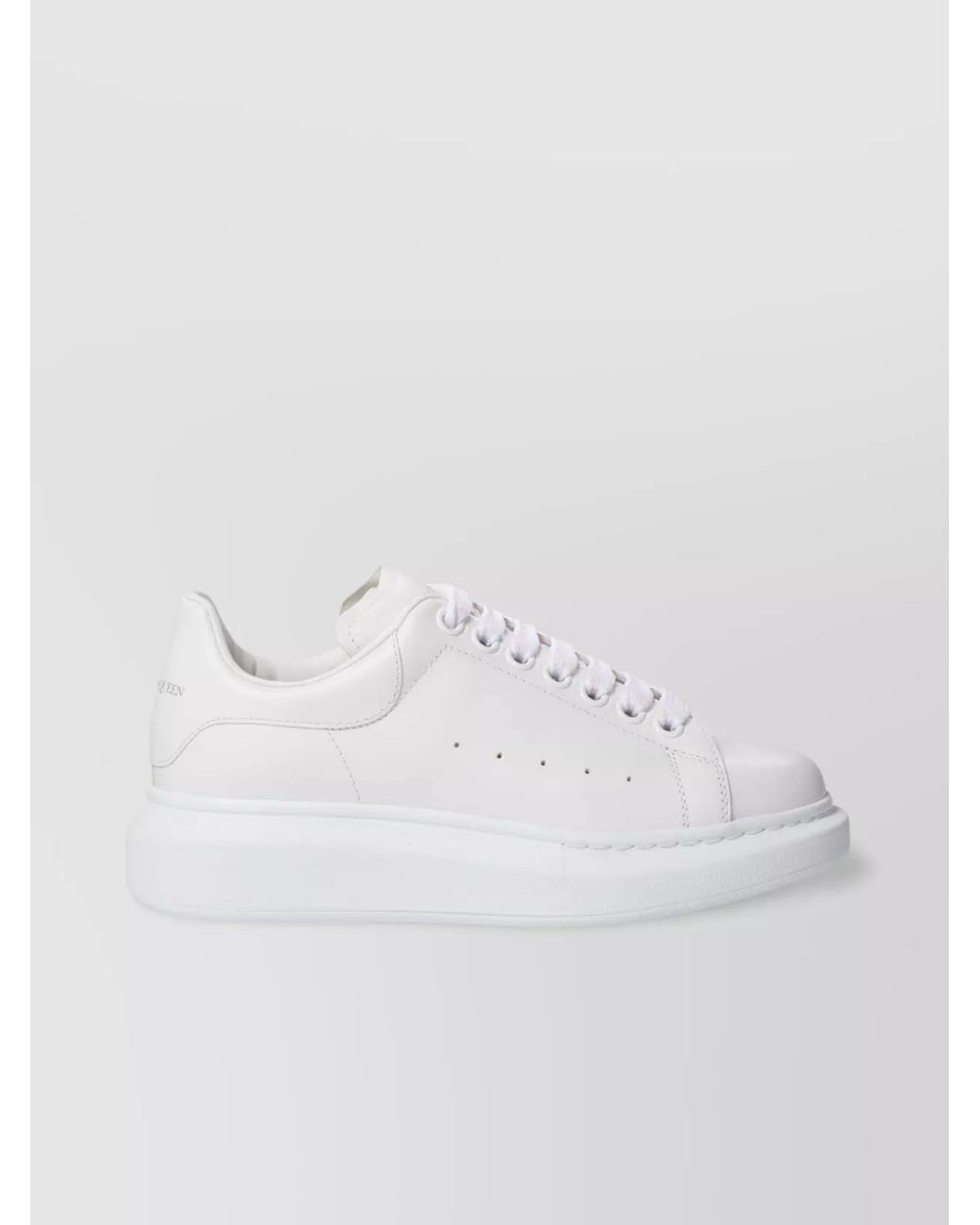 McQueen White Leather Oversized Low-Top Sneakers