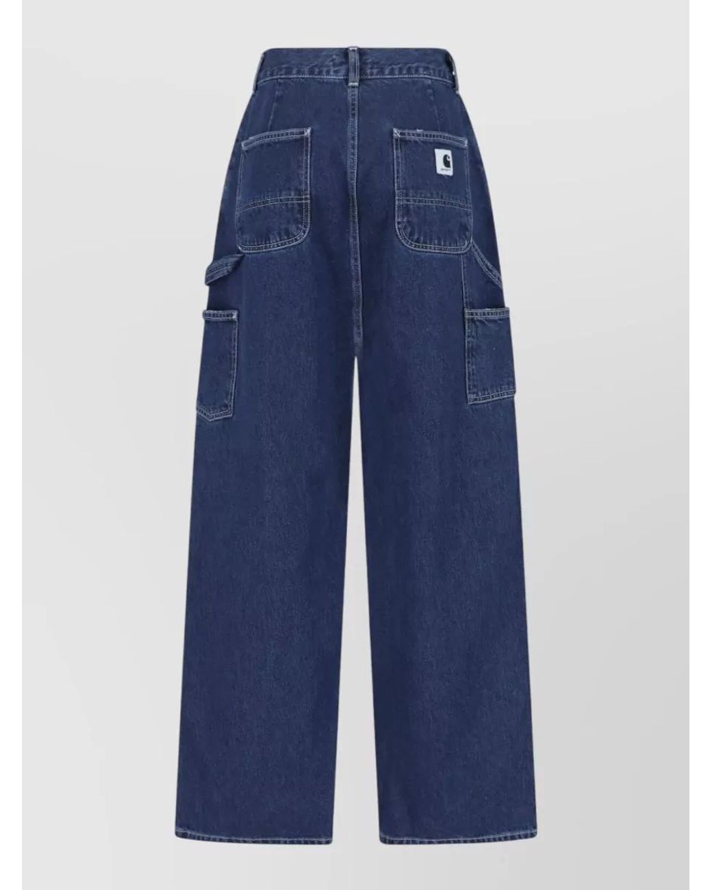 Carhartt Blue Straight-Leg Wide-Leg Trousers