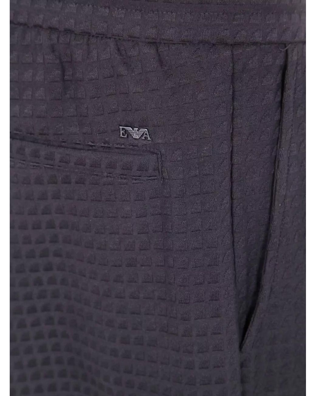 Emporio Armani Blue Textured Straight-Leg Sweatpants for men