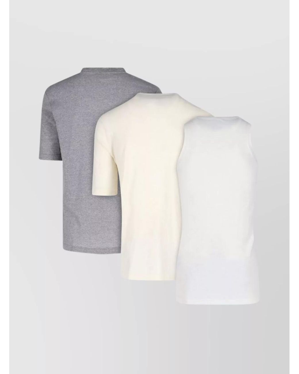 Jil Sander Natural Short Sleeve T-Shirt for men