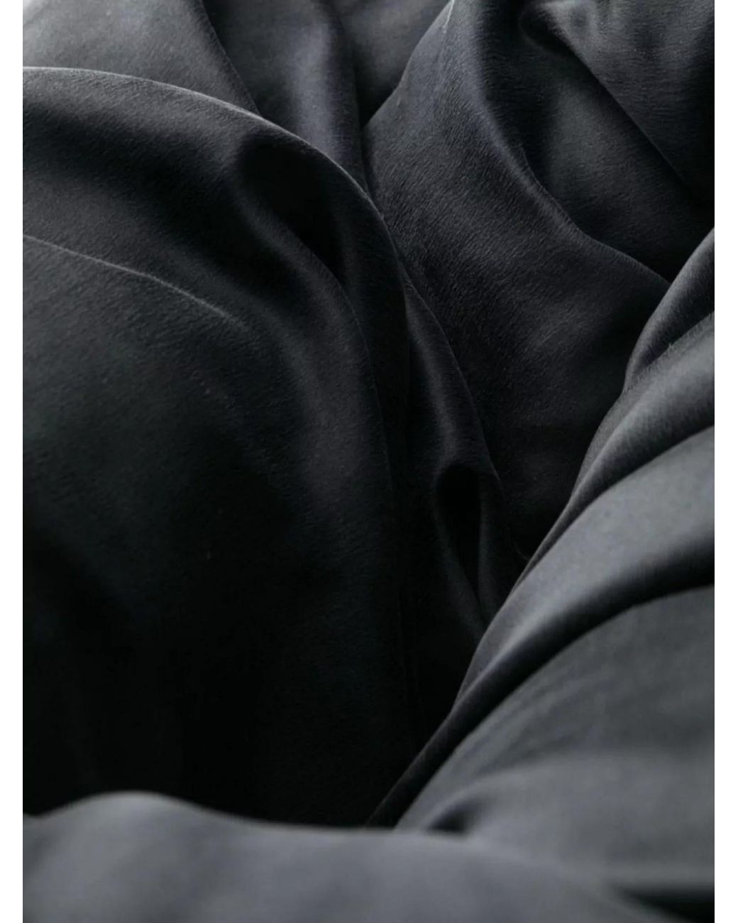 Rick Owens Black Silk Down Padded Scarf