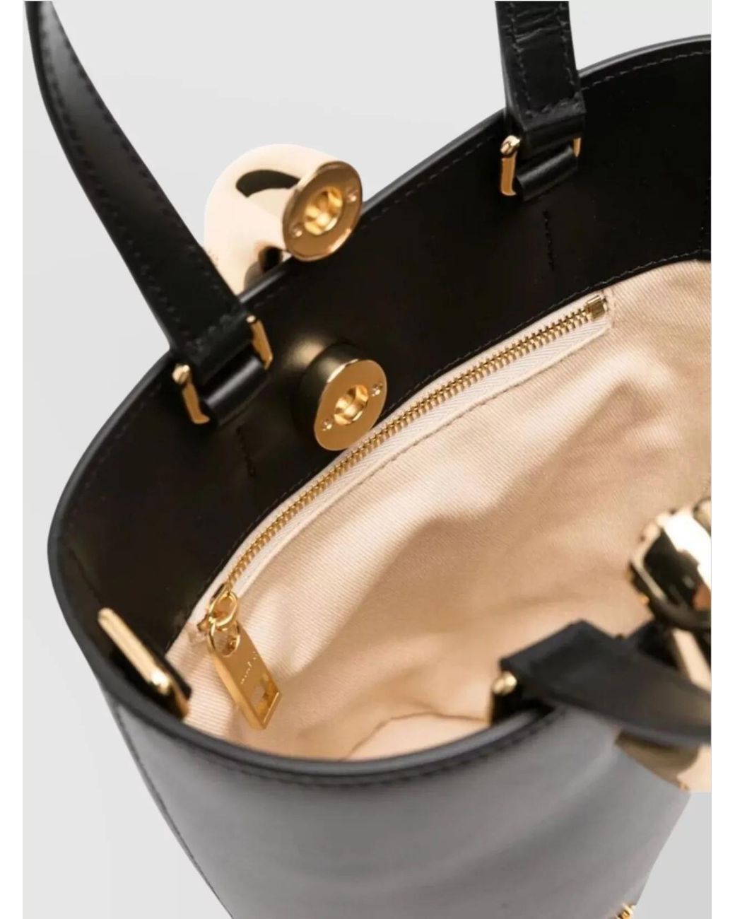 Jacquemus Black Le Bambola Small Leather Bucket Bag