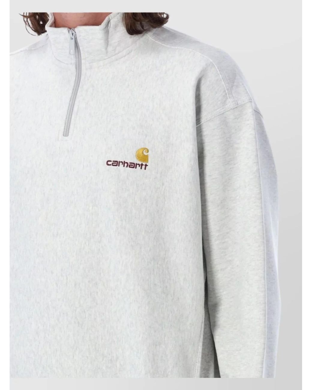 Carhartt White Plain Back Script Half Zip for men