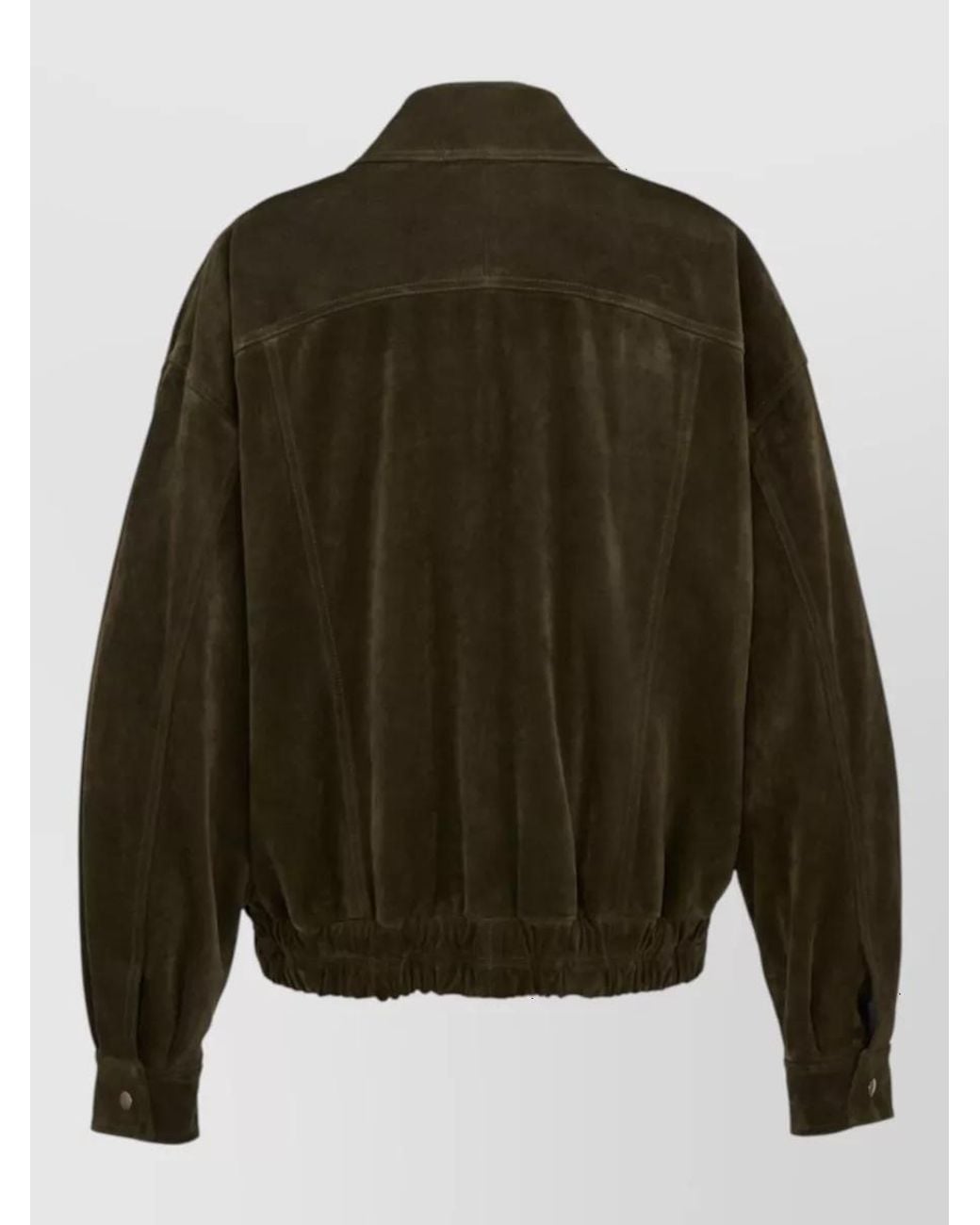 Saint Laurent Green Leather Jacket for men