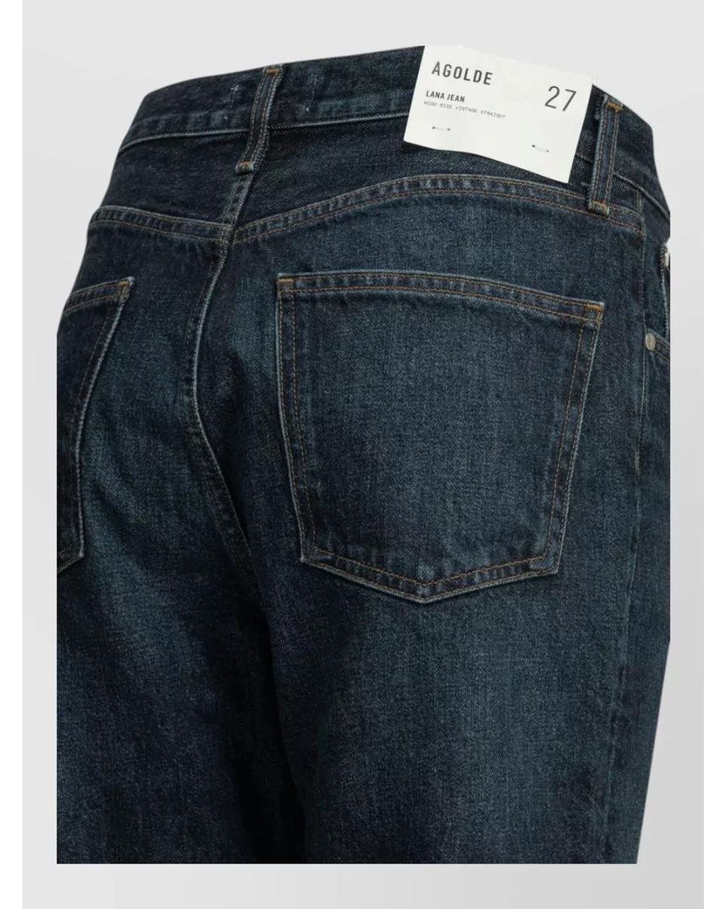 Agolde Blue Straight-Leg Jeans