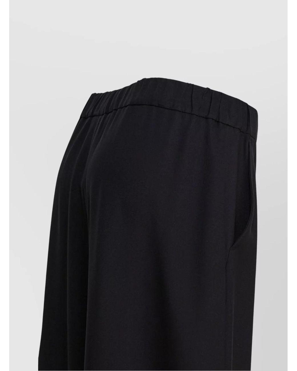 Max Mara Black Silk Wide-Leg Trousers