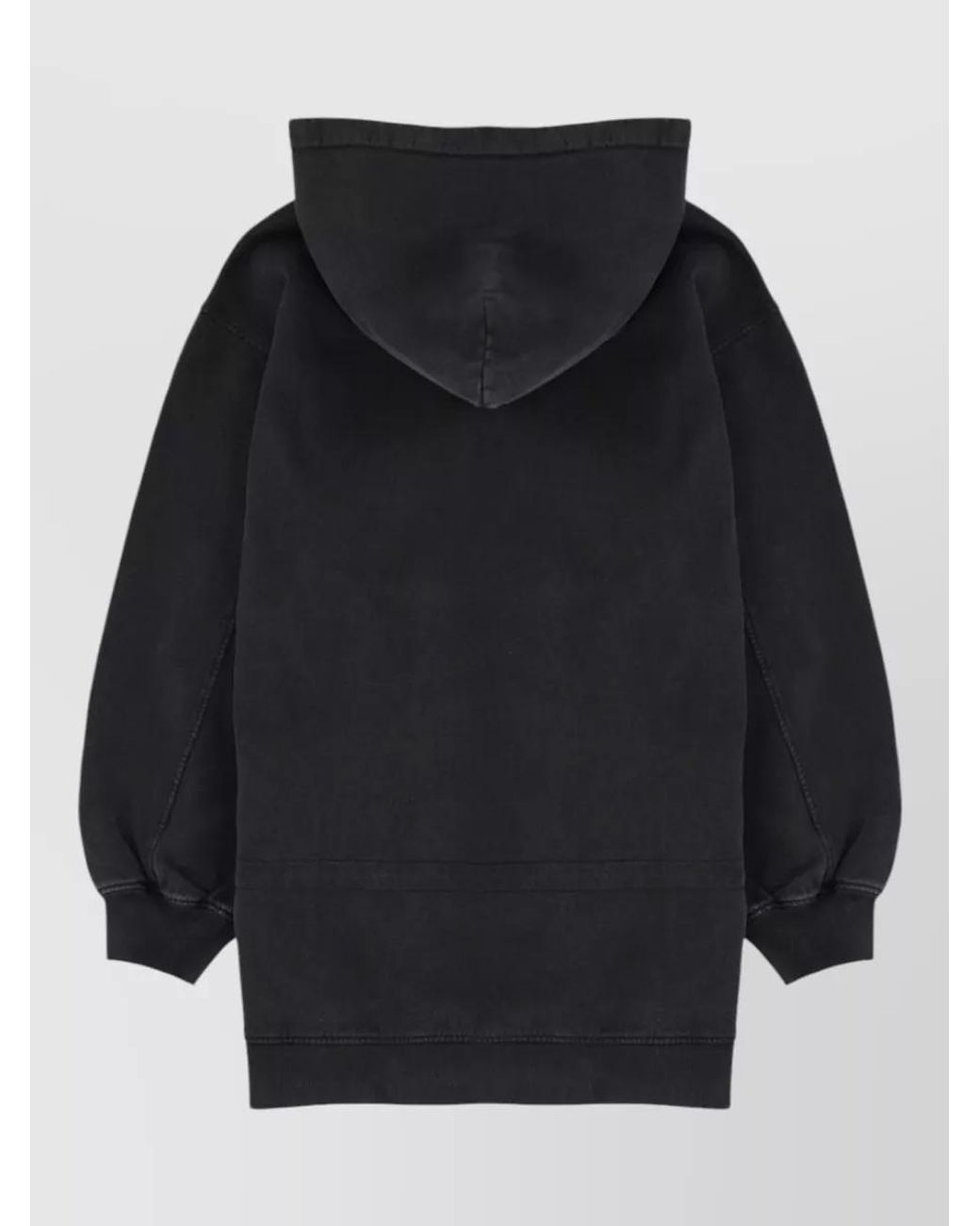 Alexander Wang Black Cotton Hooded Dropped Waist Mini Dress