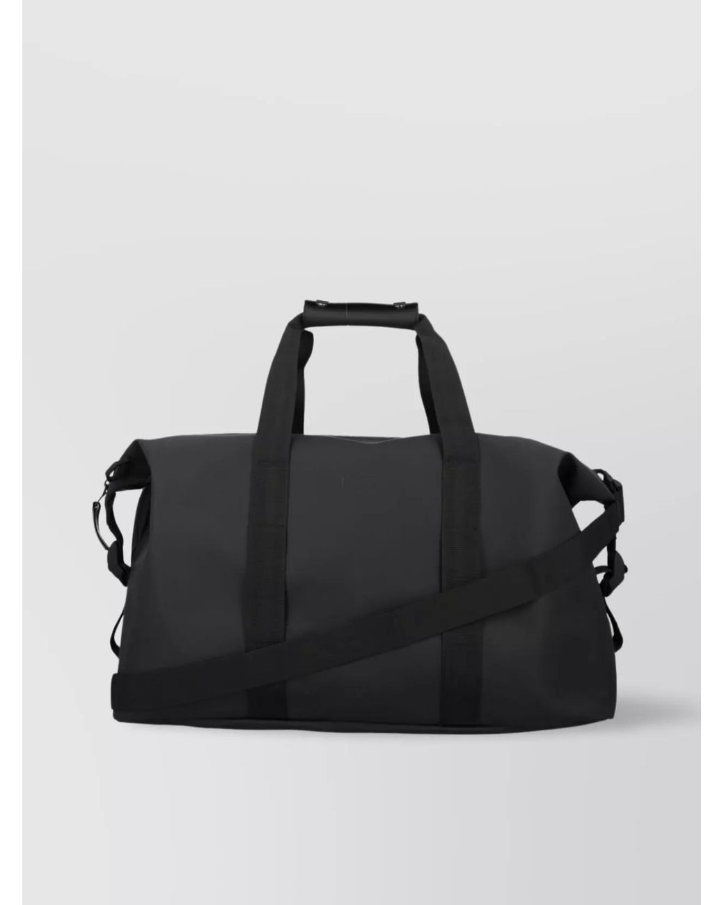 Rains Black Hilo Weekend Bag Detachable Strap for men