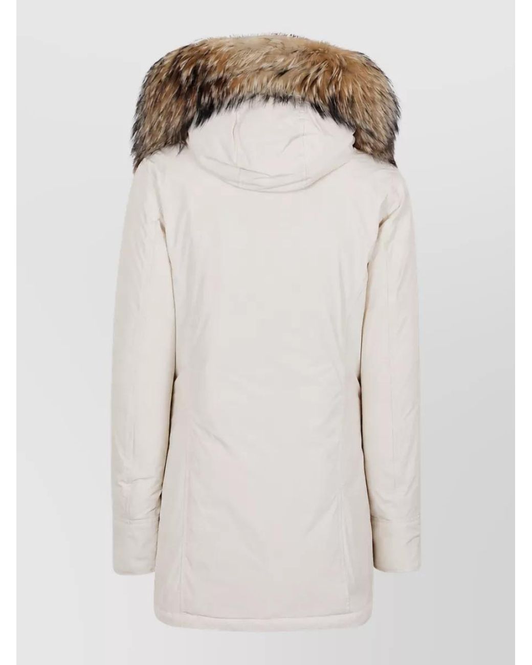 Woolrich Natural Fur Trim Longline Puffer Parka