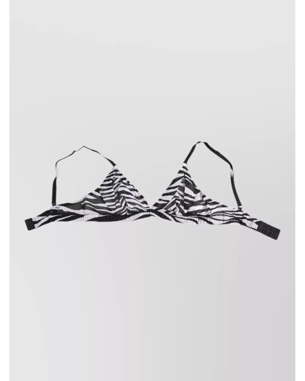 Dolce & Gabbana Metallic Silk Zebra-Print Bralette