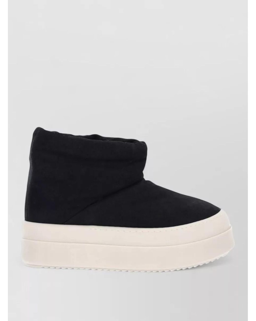 Rick Owens Black Leather Slip-On Sneakers