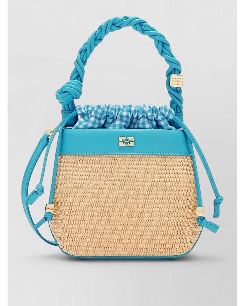 Ganni Blue Bou Bucket Bag