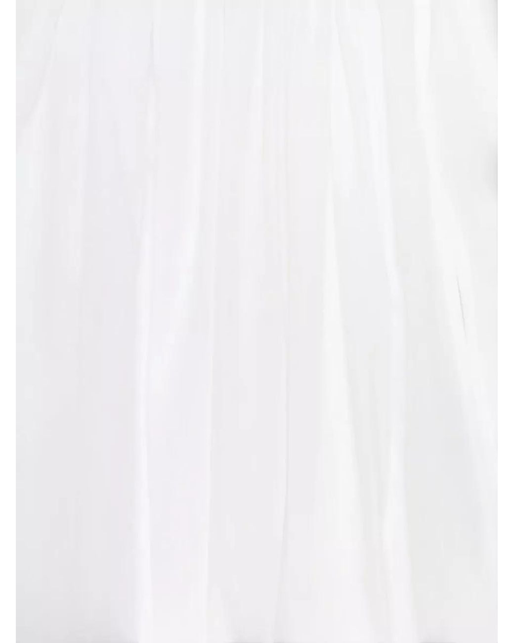 Comme des Garçons White Cotton Asymmetric Skirt