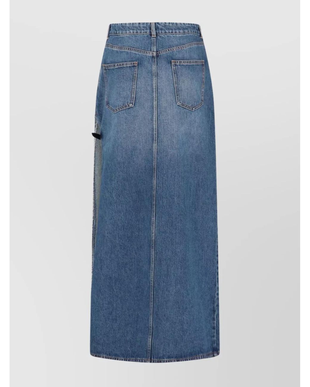 Coperni Blue Denim High-Rise Maxi Skirt